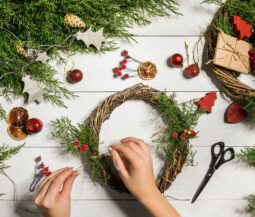 making christmas ornaments