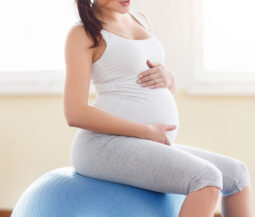 pregnant yoga ball