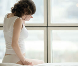 pregnant woman being sick