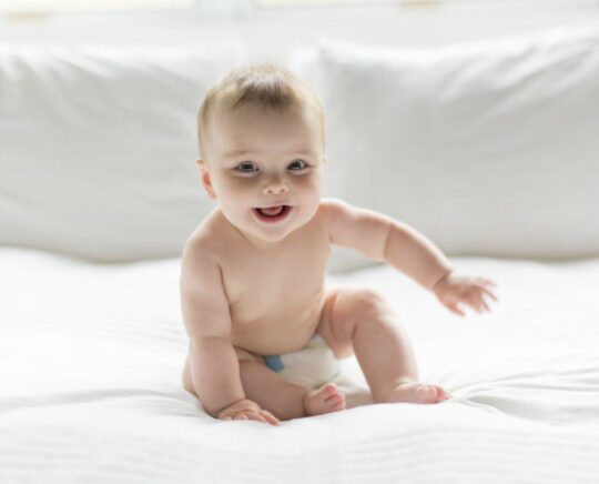 cute baby sitting