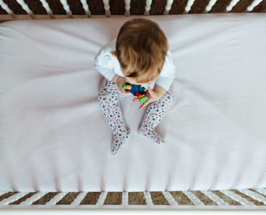 baby in a crib