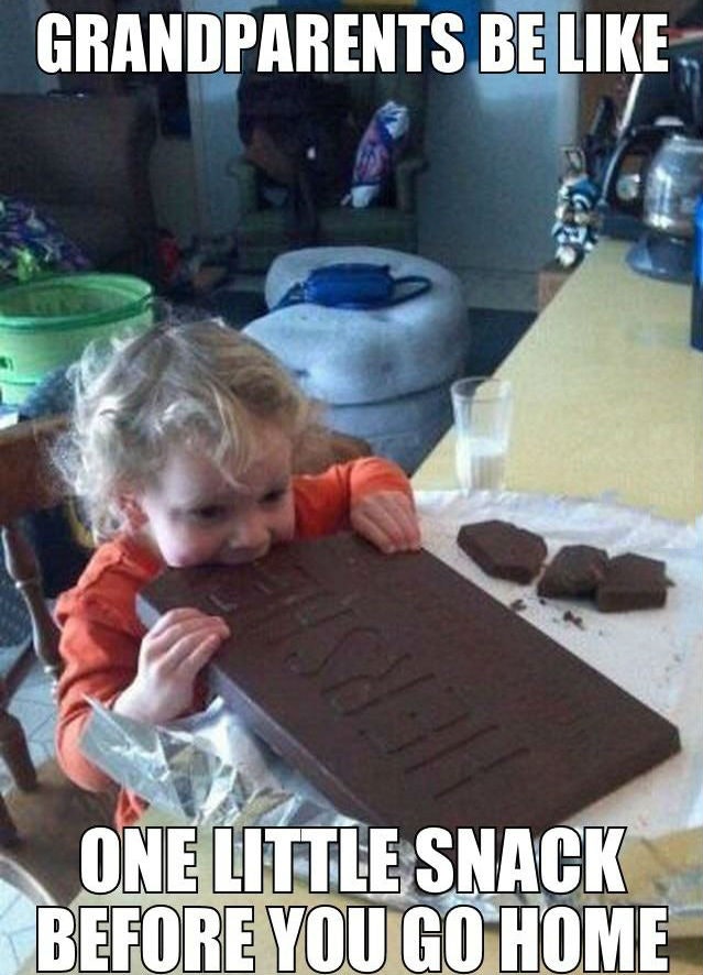 toddler with grandparents meme