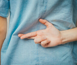 liar sign hands