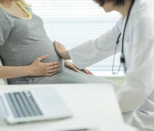 pregnant woman at the doctor's office