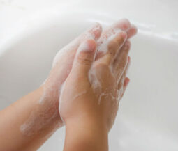 washing hands