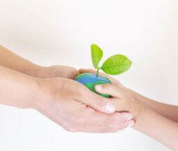 holding earth apple