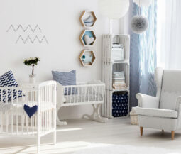 bright minimal babyroom