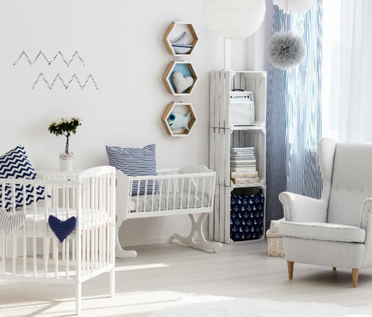 bright minimal babyroom