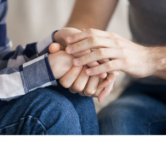 couple holding hands