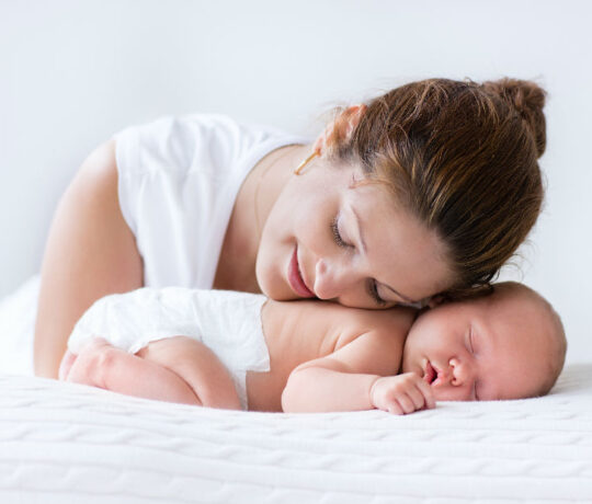 mom with baby affection