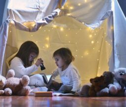 tent inside the house