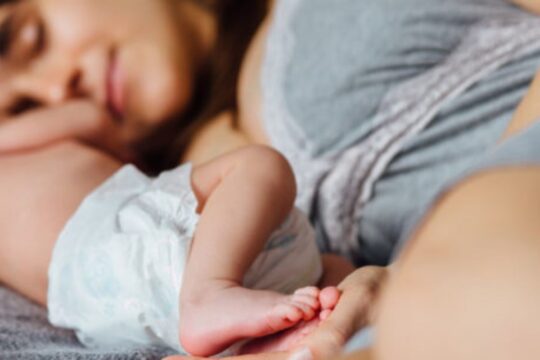 mom with newborn