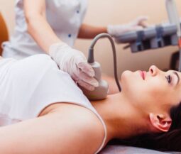 woman gets tested thyroid