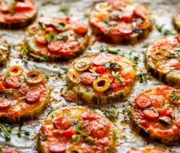 zucchini pizzas