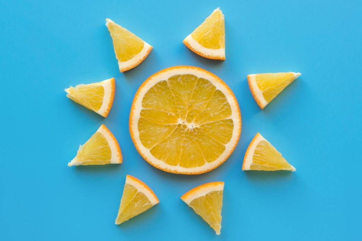 sun craft from lemon slices