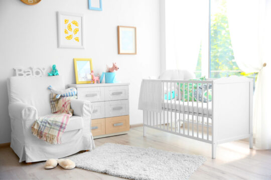 baby's room in bright tones