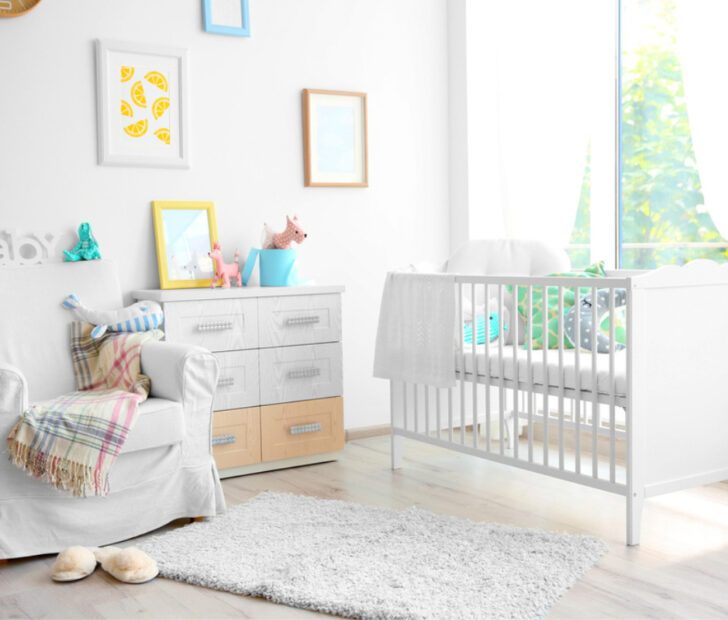 baby's room in bright tones