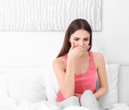 pregnant woman vomits