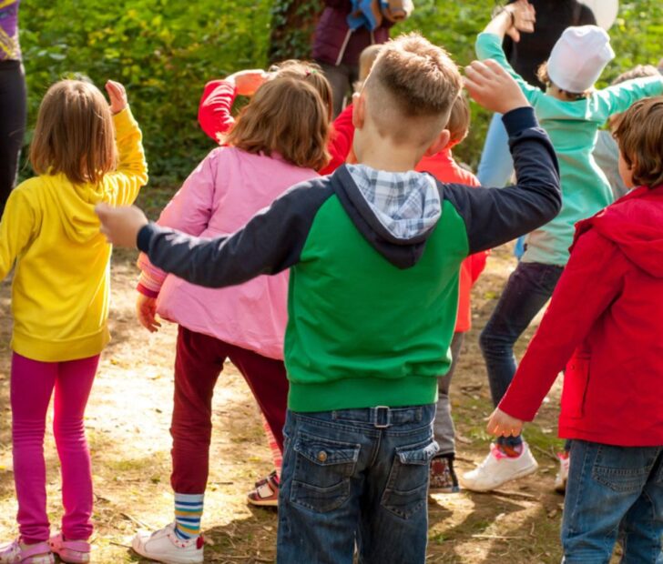 kids playing in the camp