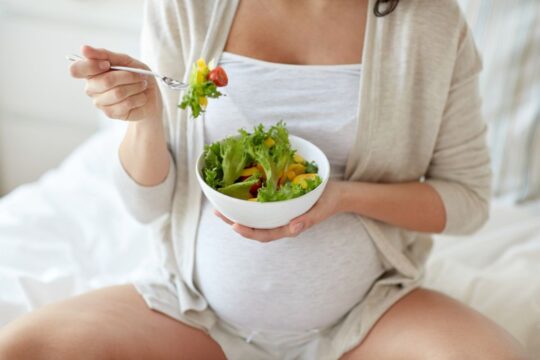 pregnant with salad