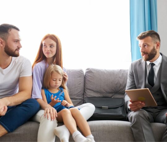 divorced parents with children