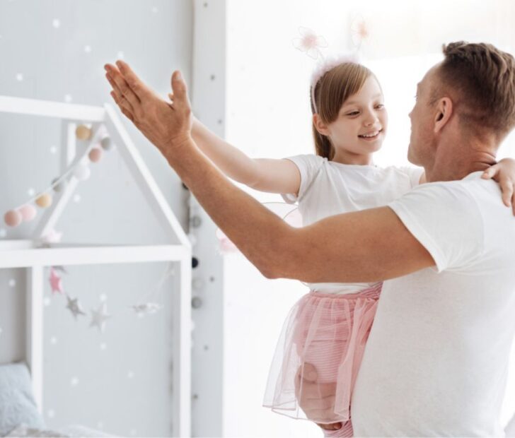dad and daughter dancing