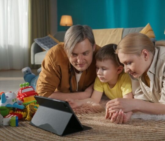Family having good time together