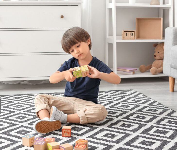 autistic kid playing